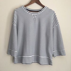 Lou & Grey Striped Black and White Blouse